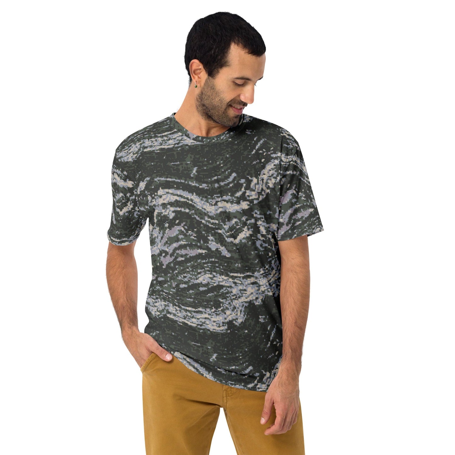 South Korean Marine Digital Tiger Stripe WAVEPAT CAMO Men’s t-shirt - Mens T-Shirt