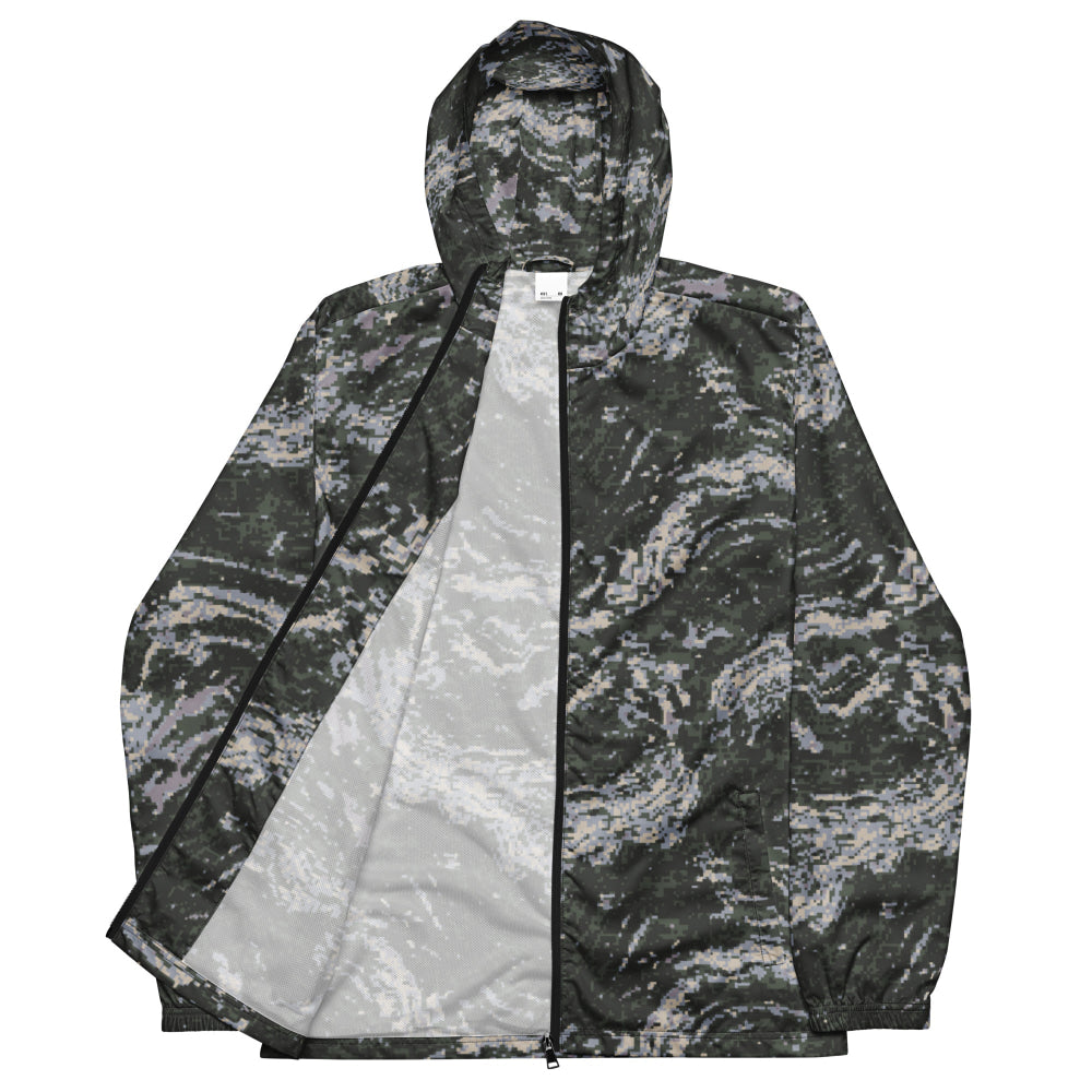 South Korean Marine Digital Tiger Stripe WAVEPAT CAMO Men’s windbreaker - Mens Windbreaker