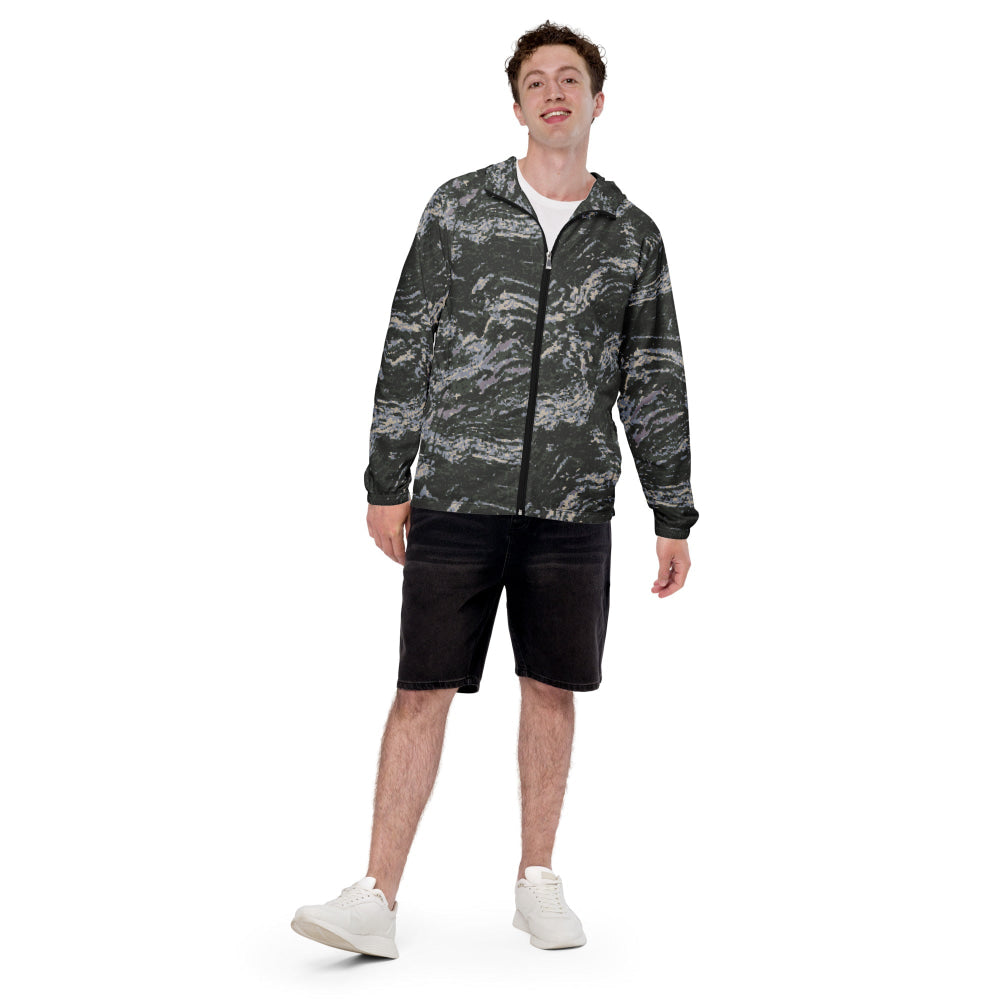 South Korean Marine Digital Tiger Stripe WAVEPAT CAMO Men’s windbreaker - Mens Windbreaker