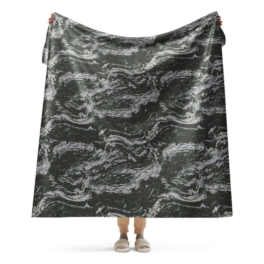 South Korean Marine Digital Tiger Stripe WAVEPAT CAMO Sherpa blanket - 60″×80″ - Blanket