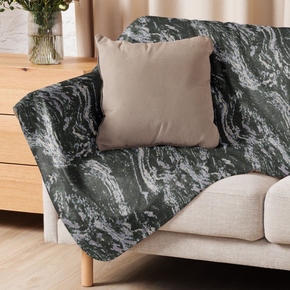 South Korean Marine Digital Tiger Stripe WAVEPAT CAMO Sherpa blanket - Blanket