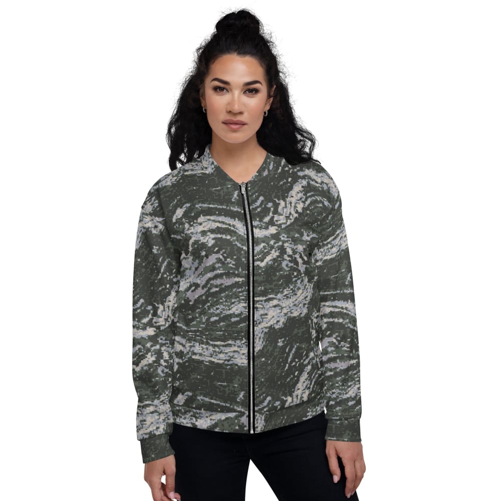 South Korean Marine Digital Tiger Stripe WAVEPAT CAMO Unisex Bomber Jacket