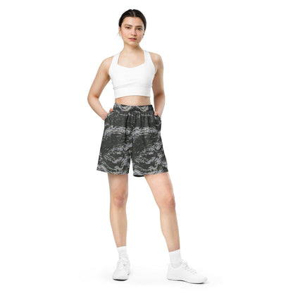 South Korean Marine Digital Tiger Stripe WAVEPAT CAMO Unisex mesh shorts - Mesh Shorts