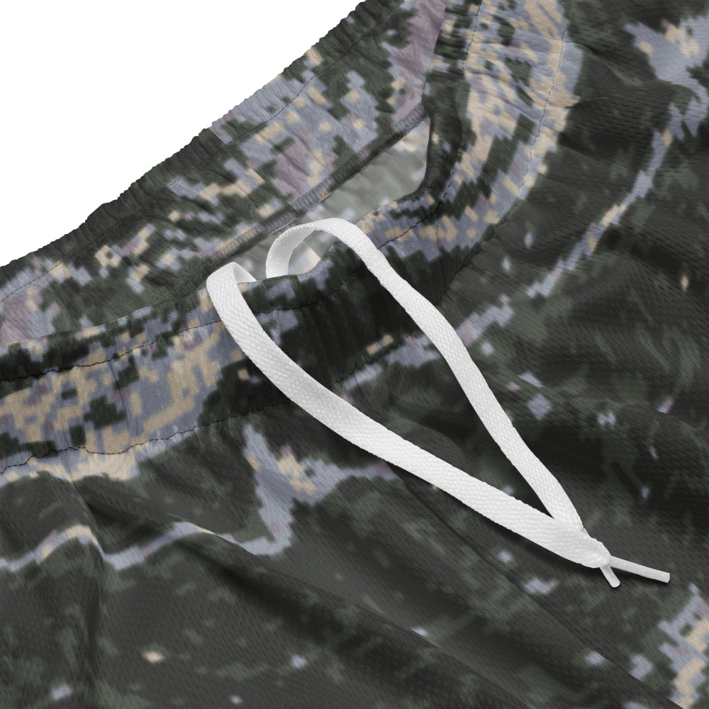 South Korean Marine Digital Tiger Stripe WAVEPAT CAMO Unisex mesh shorts - Mesh Shorts