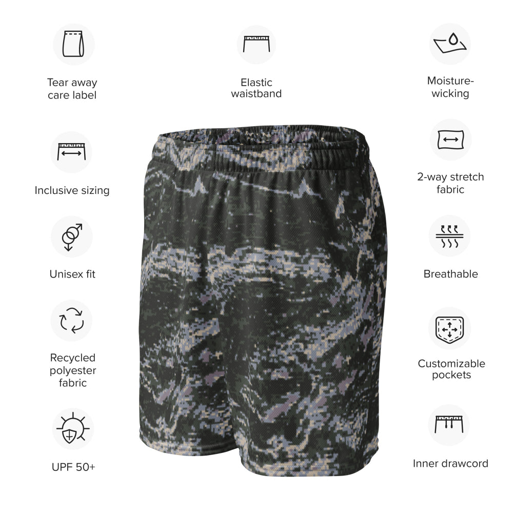 South Korean Marine Digital Tiger Stripe WAVEPAT CAMO Unisex mesh shorts - Mesh Shorts