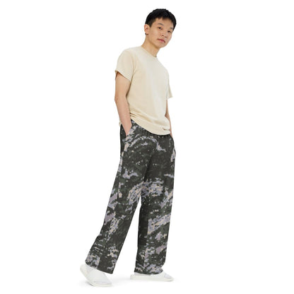 South Korean Marine Digital Tiger Stripe WAVEPAT CAMO unisex wide-leg pants