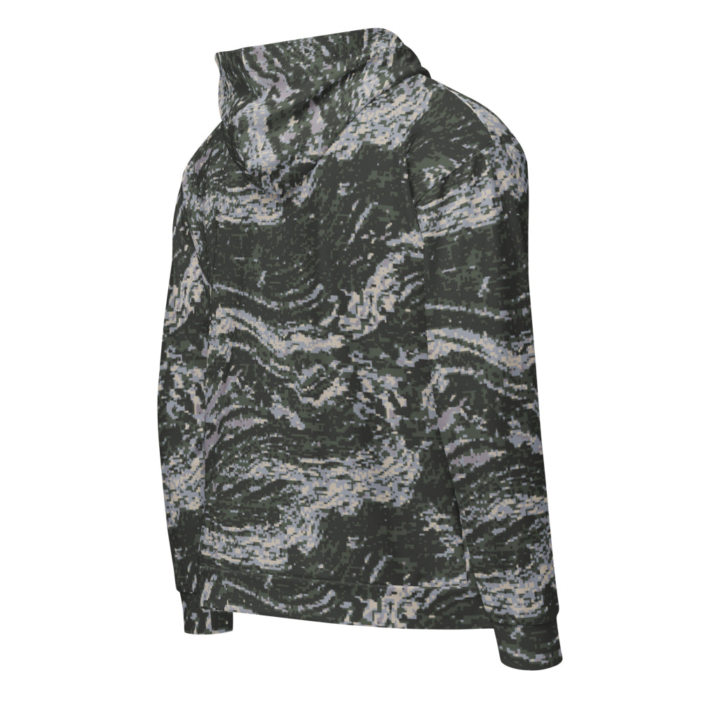 South Korean Marine Digital Tiger Stripe WAVEPAT CAMO Unisex zip hoodie - Zip Hoodie