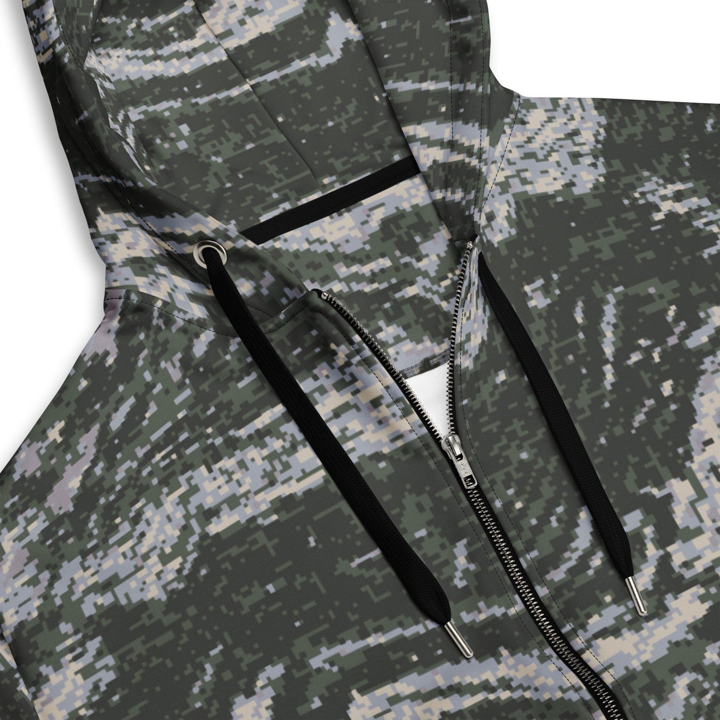 South Korean Marine Digital Tiger Stripe WAVEPAT CAMO Unisex zip hoodie - Zip Hoodie