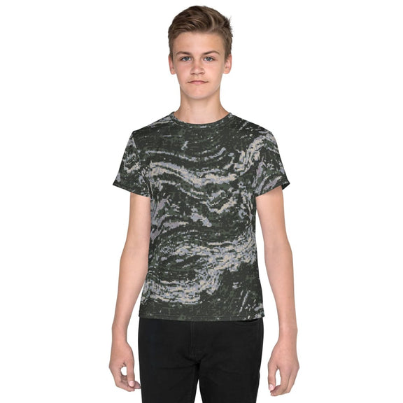 South Korean Marine Digital Tiger Stripe WAVEPAT CAMO Youth crew neck t-shirt - 8