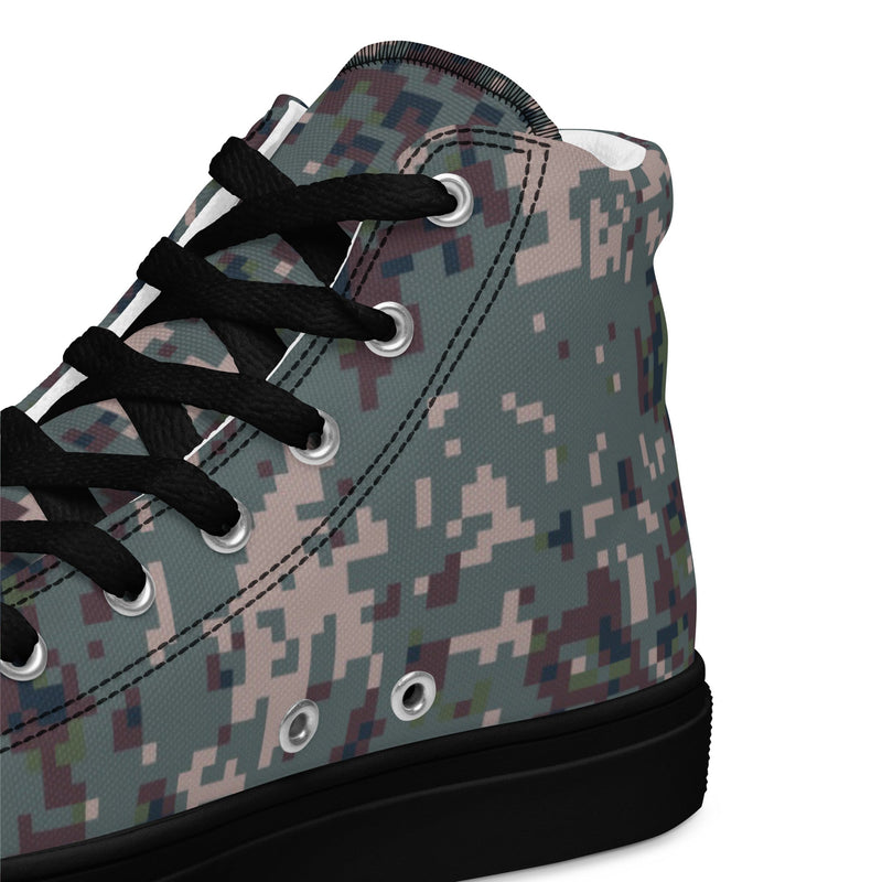 Digital Granite South Korean CAMO Mens High-Top Canvas Shoes