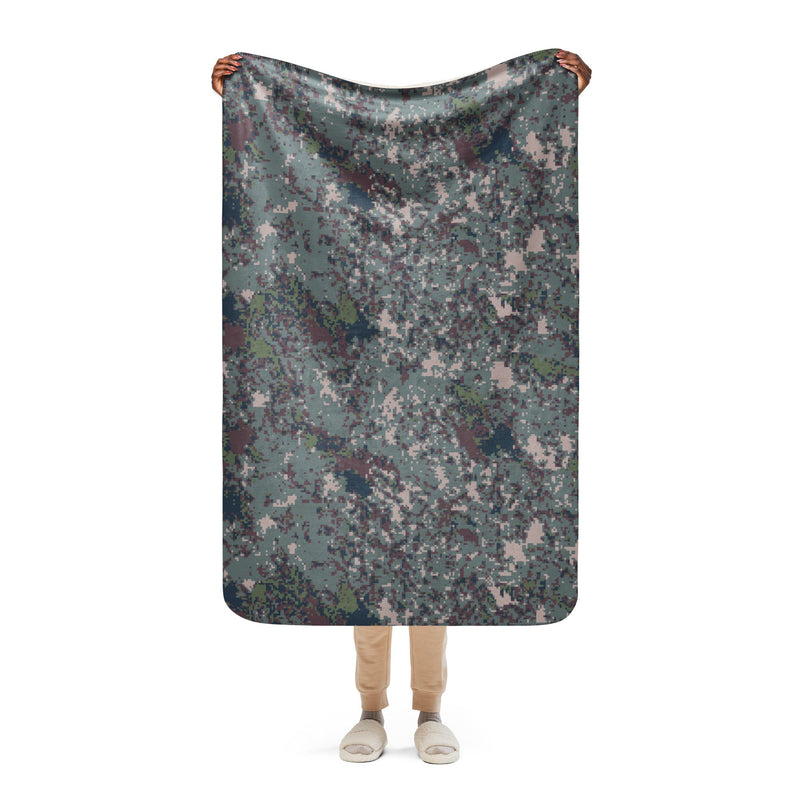 Digital Granite South Korean CAMO Sherpa Blanket - 37″×57″