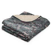 Digital Granite South Korean CAMO Sherpa Blanket