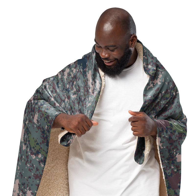 Digital Granite South Korean CAMO Sherpa Blanket