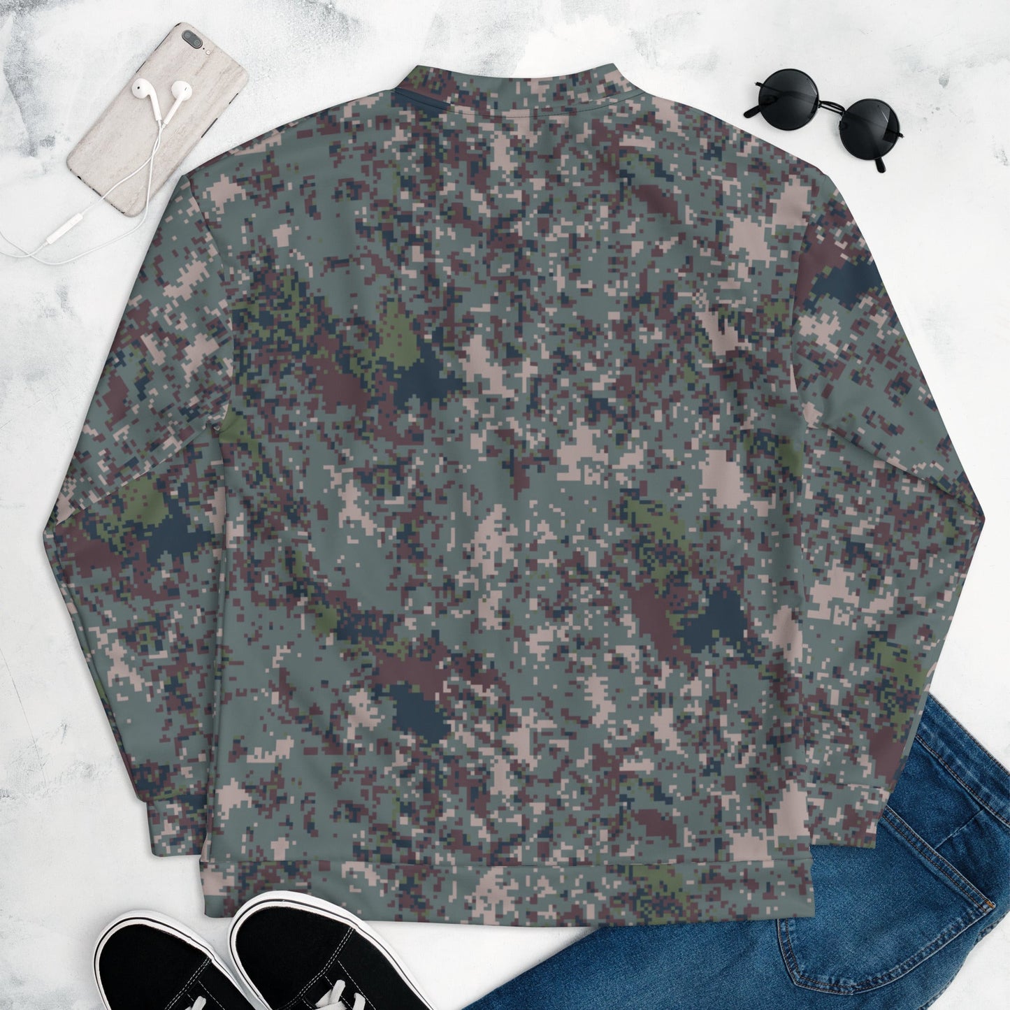 South Korean ROK Digital Granite CAMO Unisex Bomber Jacket - Jackets