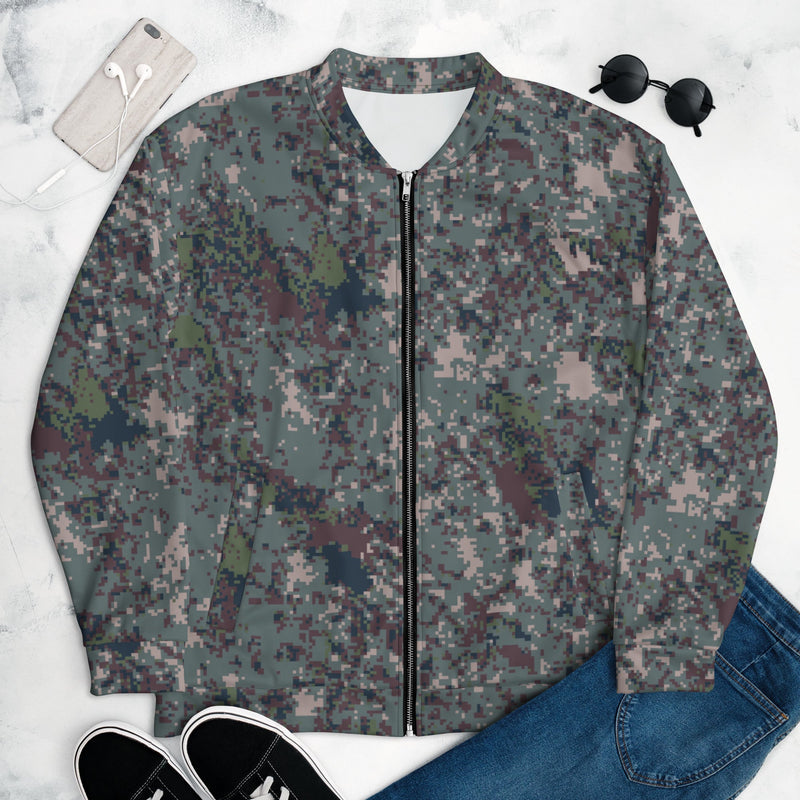 Digital Granite South Korean CAMO Unisex Bomber Jacket - XS