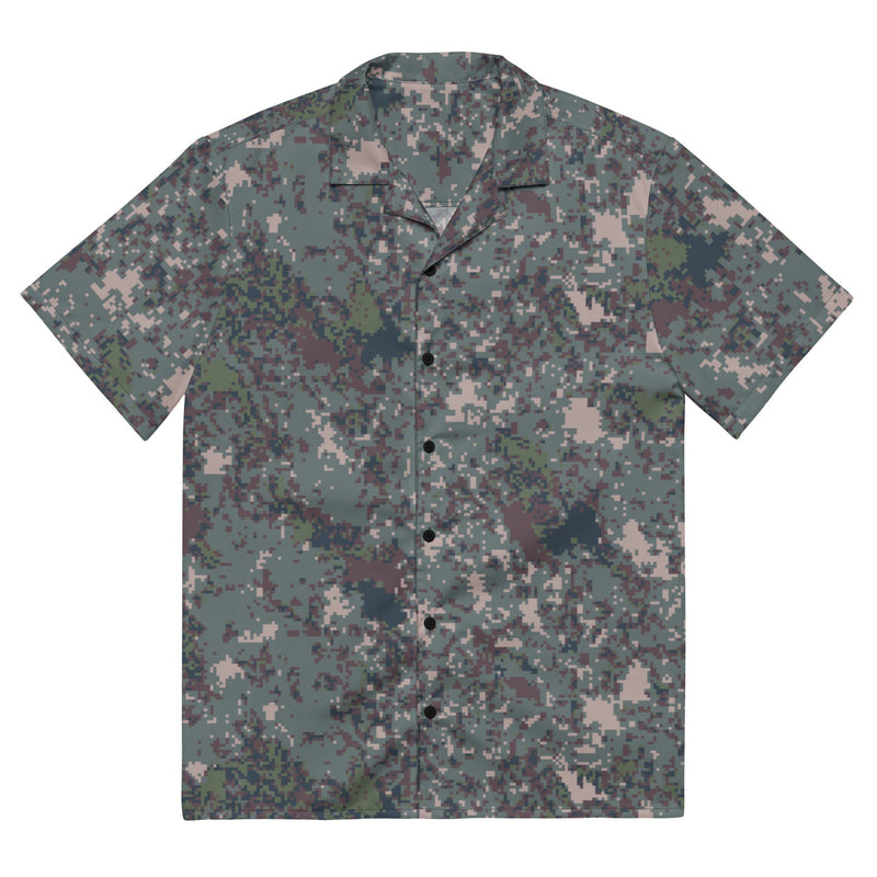 Digital Granite South Korean CAMO Unisex Short-Sleeve Button Shirt - 2XS - Button-Up