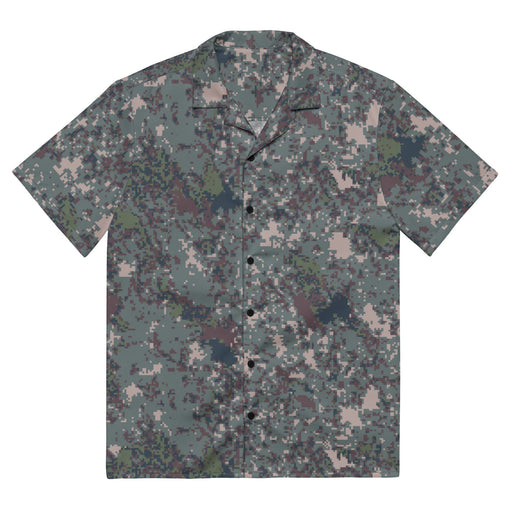 Digital Granite South Korean CAMO Unisex Short-Sleeve Button Shirt - 2XS - Button-Up