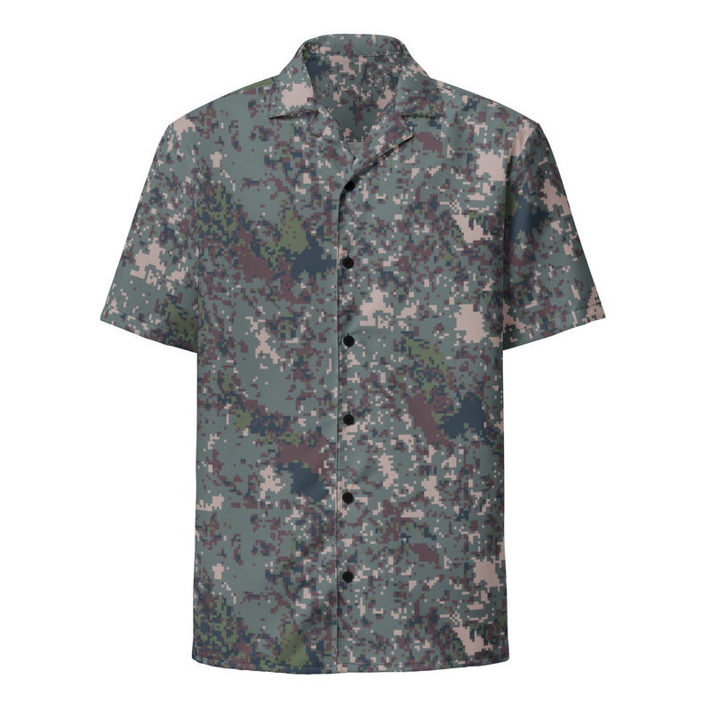 Digital Granite South Korean CAMO Unisex Short-Sleeve Button Shirt - Button-Up