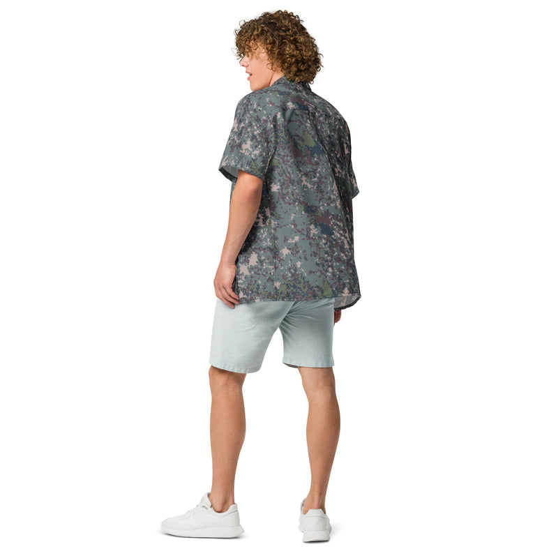 Digital Granite South Korean CAMO Unisex Short-Sleeve Button Shirt - Button-Up