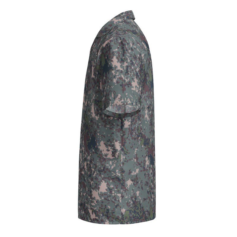 Digital Granite South Korean CAMO Unisex Short-Sleeve Button Shirt - Button-Up