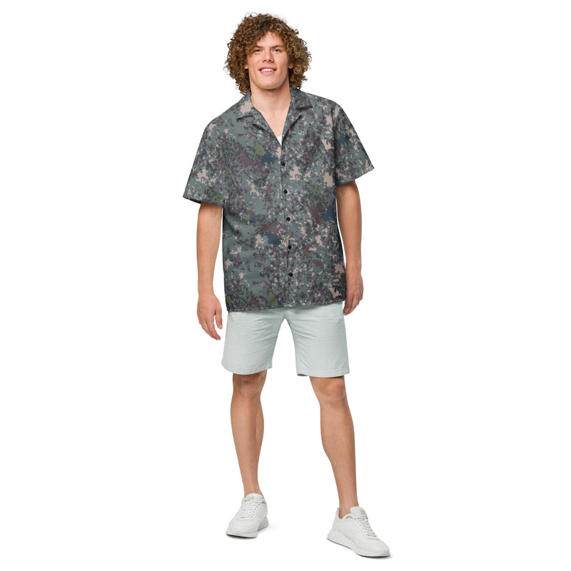 Digital Granite South Korean CAMO Unisex Short-Sleeve Button Shirt - Button-Up