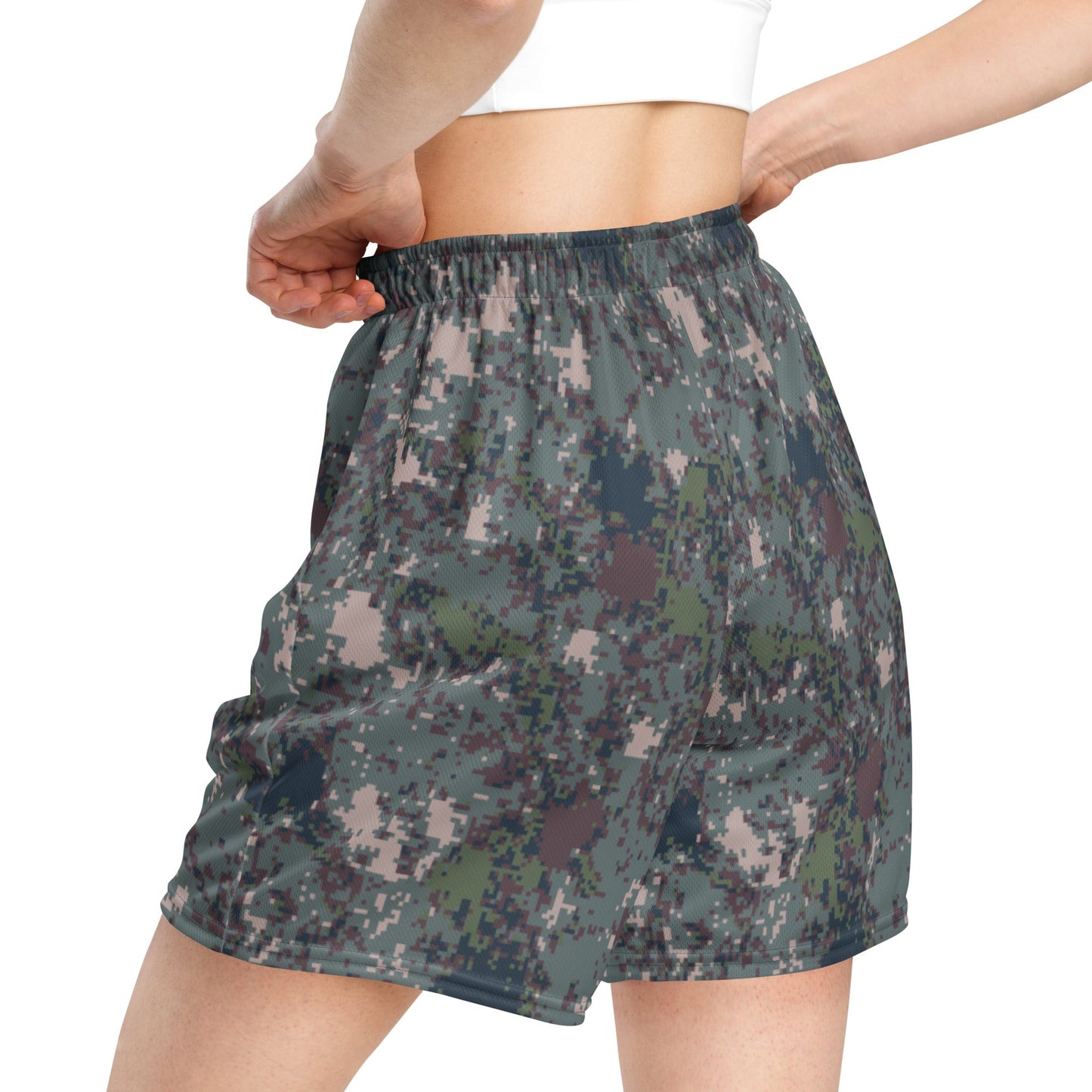 South Korean ROK Digital Granite CAMO Unisex mesh shorts - Mesh Shorts