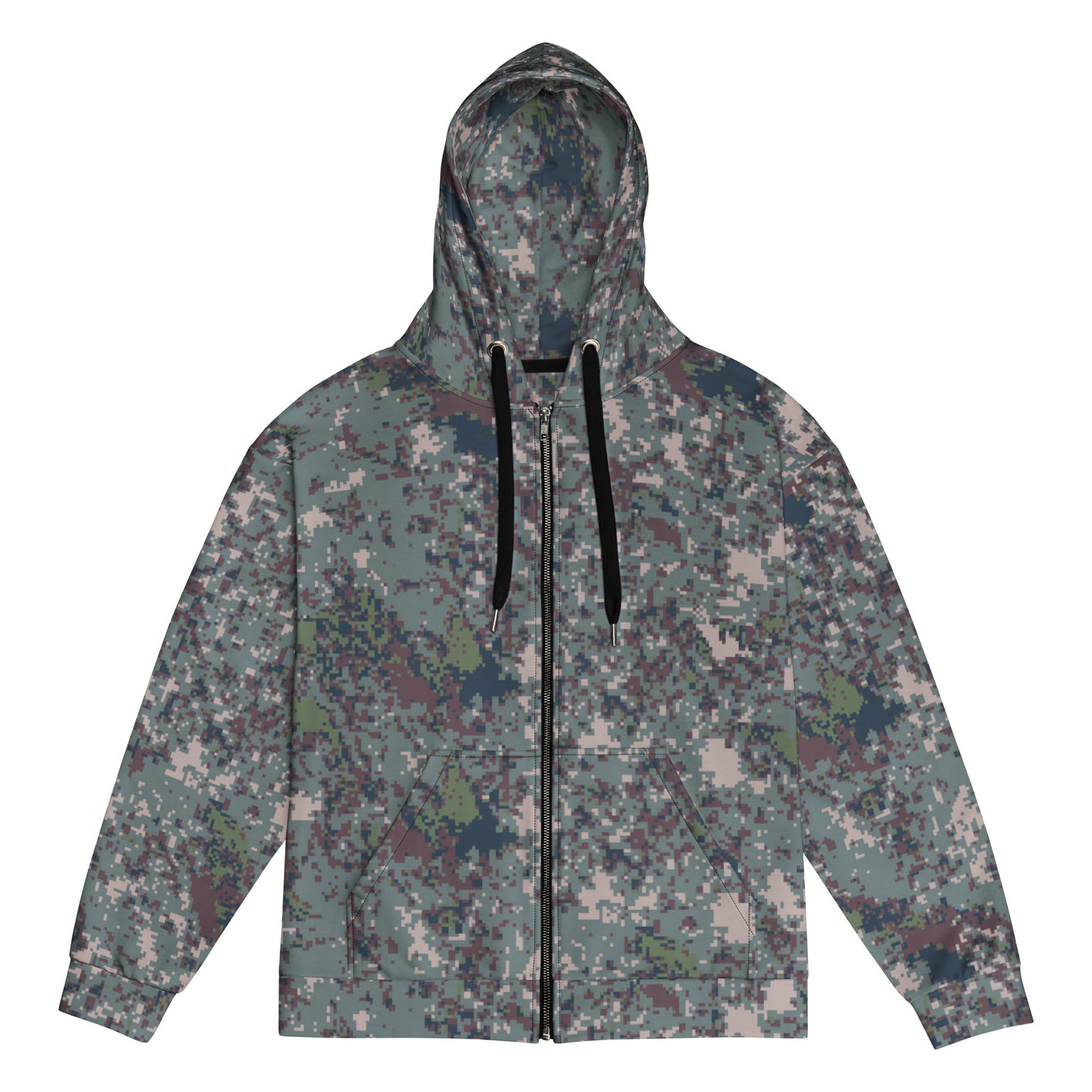South Korean ROK Digital Granite CAMO Unisex zip hoodie - 2XS - Zip Hoodies