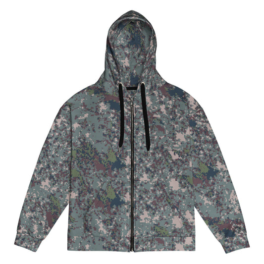 South Korean ROK Digital Granite CAMO Unisex zip hoodie - 2XS - Zip Hoodies