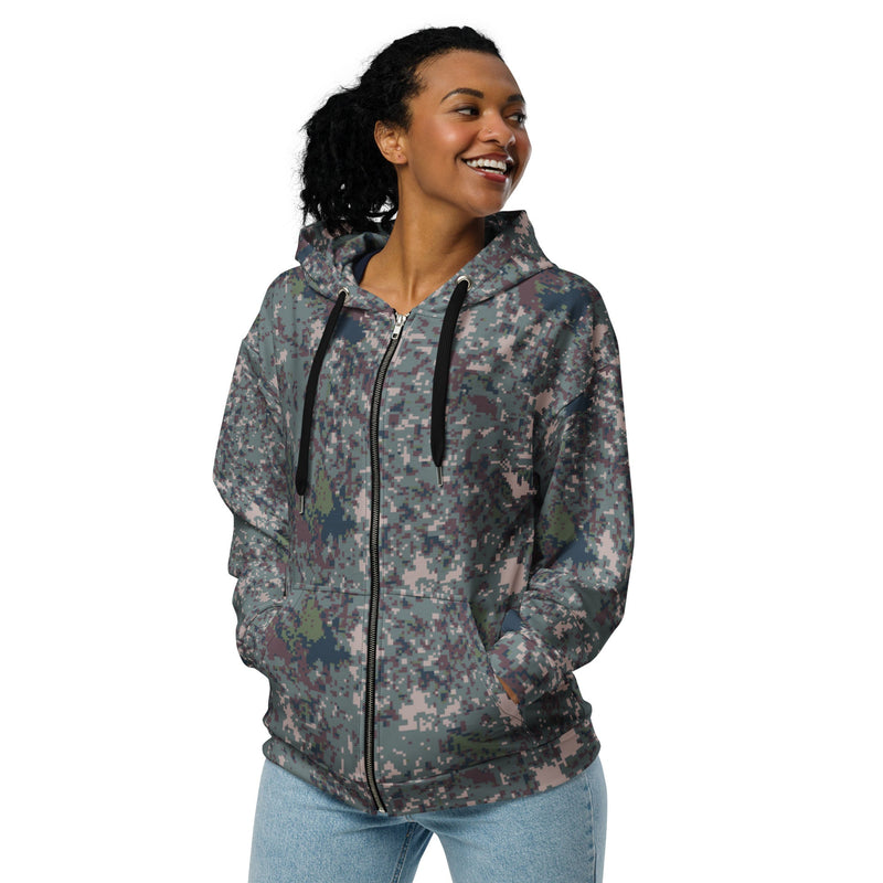 Digital Granite South Korean CAMO Unisex Zip Hoodie