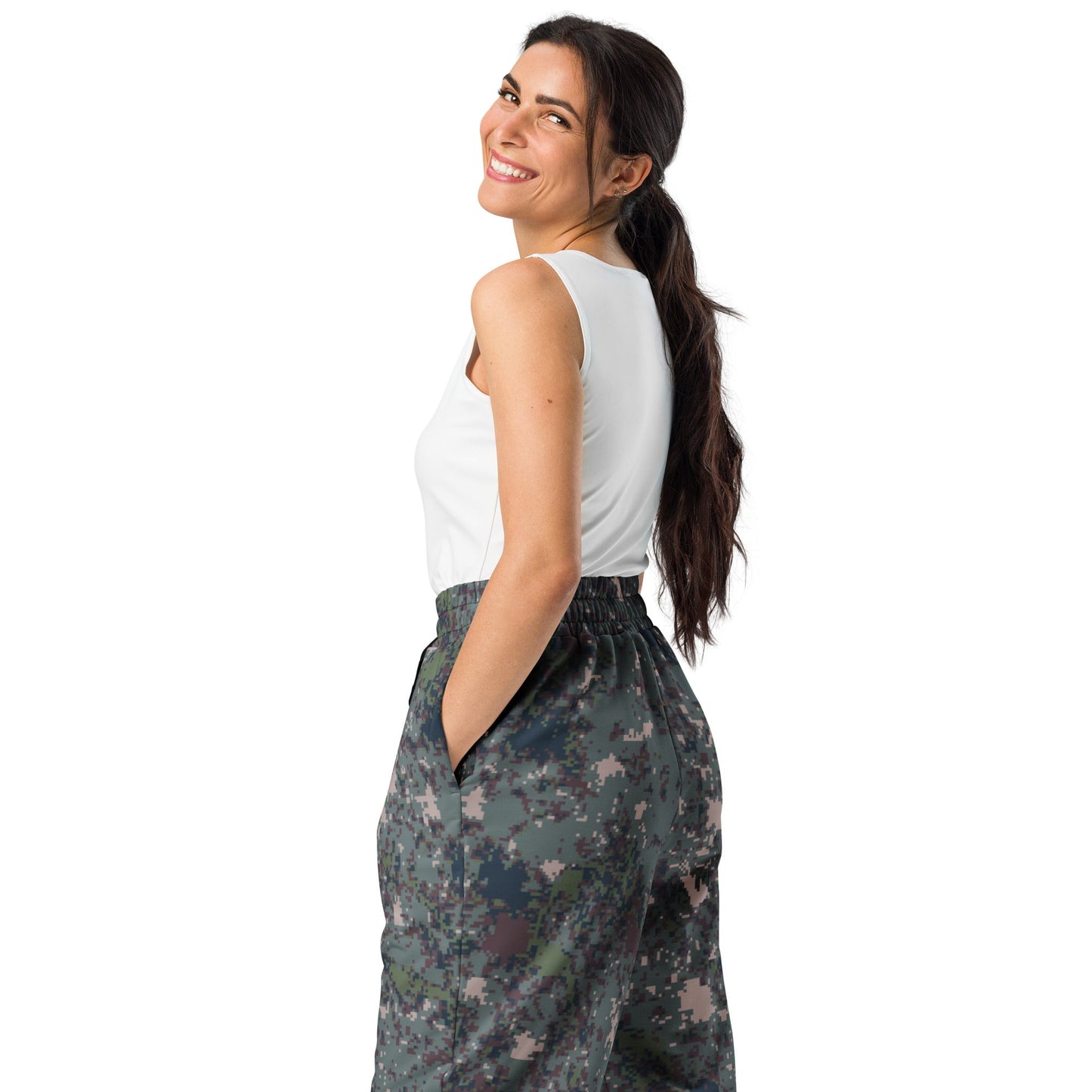 South Korean ROK Digital Granite CAMO Wide-leg joggers - Joggers