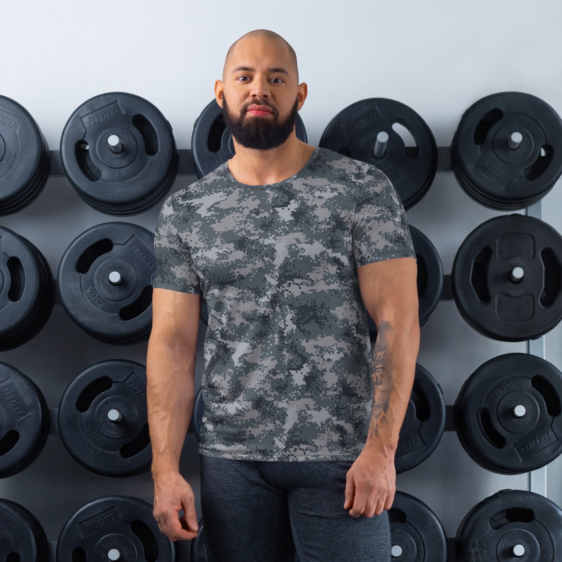 South Korean ROK Digital Salvage & Rescue CAMO Mens Athletic T-shirt - XS - T-Shirts