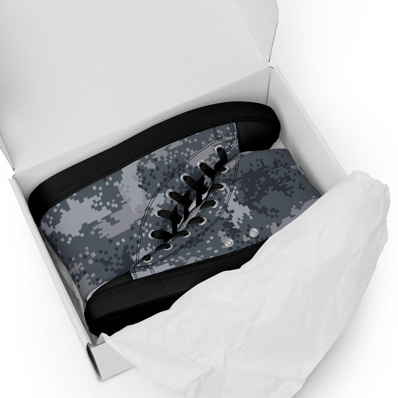 Digital Salvage & Rescue South Korean CAMO Mens High-Top Canvas Shoes