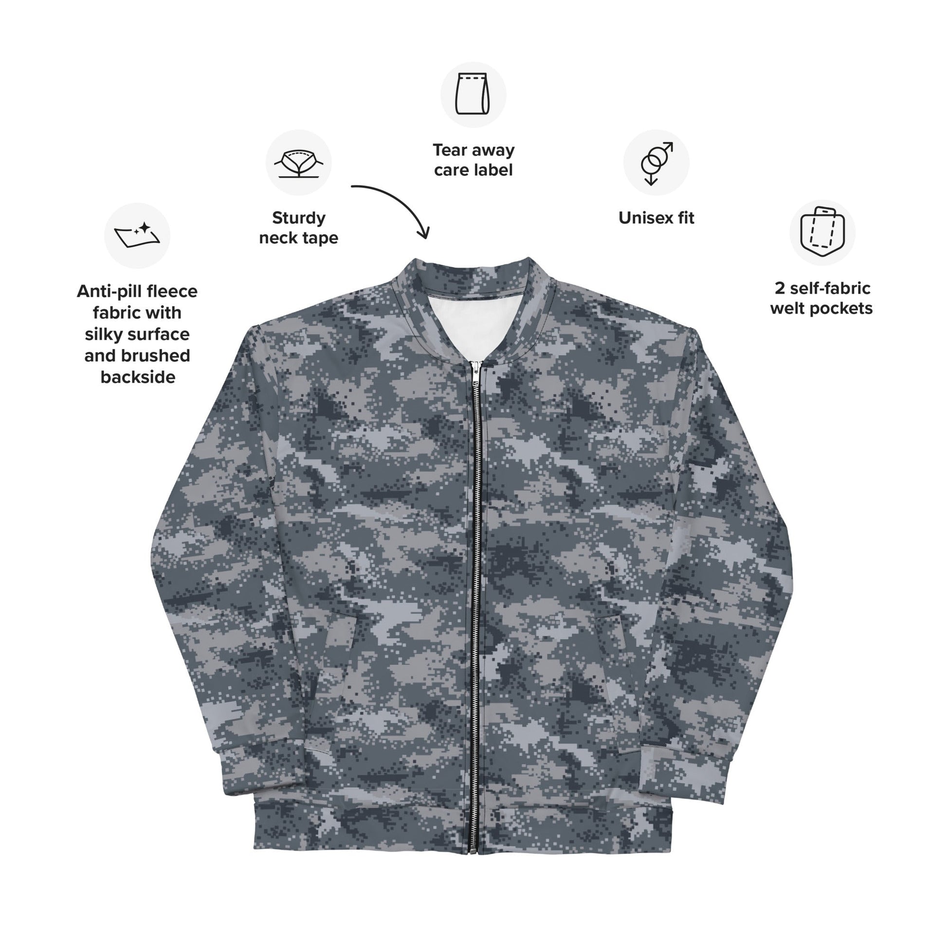 South Korean ROK Digital Salvage & Rescue CAMO Unisex Bomber Jacket - Jackets