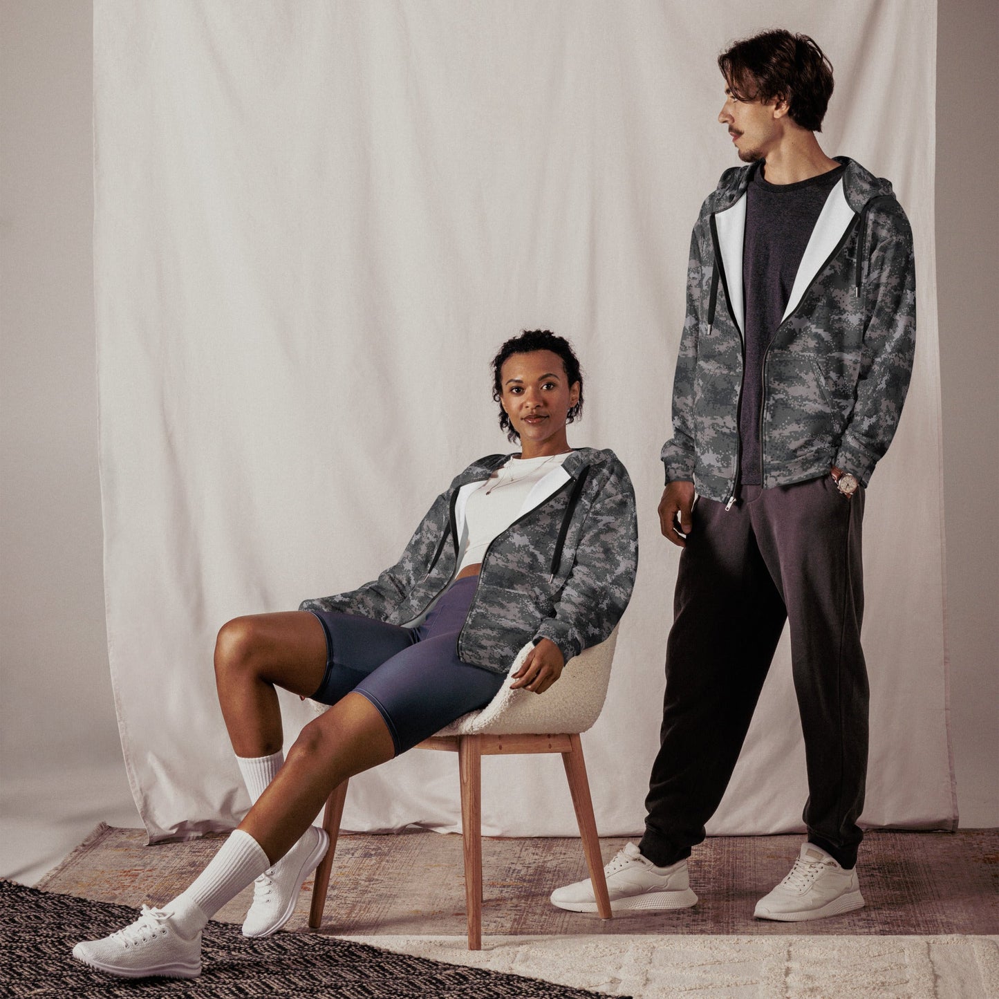 South Korean ROK Digital Salvage & Rescue CAMO Unisex zip hoodie - Zip Hoodies