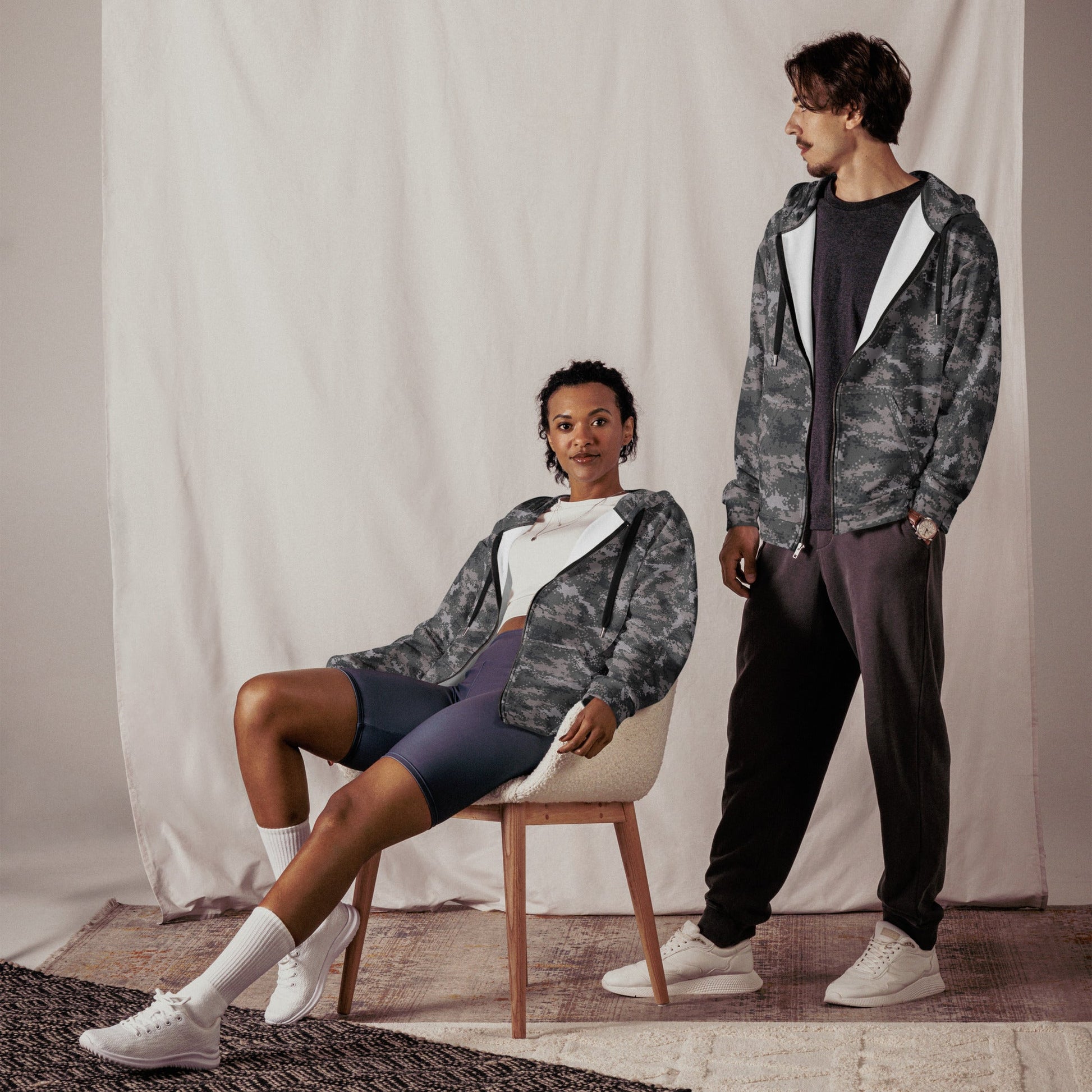 South Korean ROK Digital Salvage & Rescue CAMO Unisex zip hoodie - Zip Hoodies