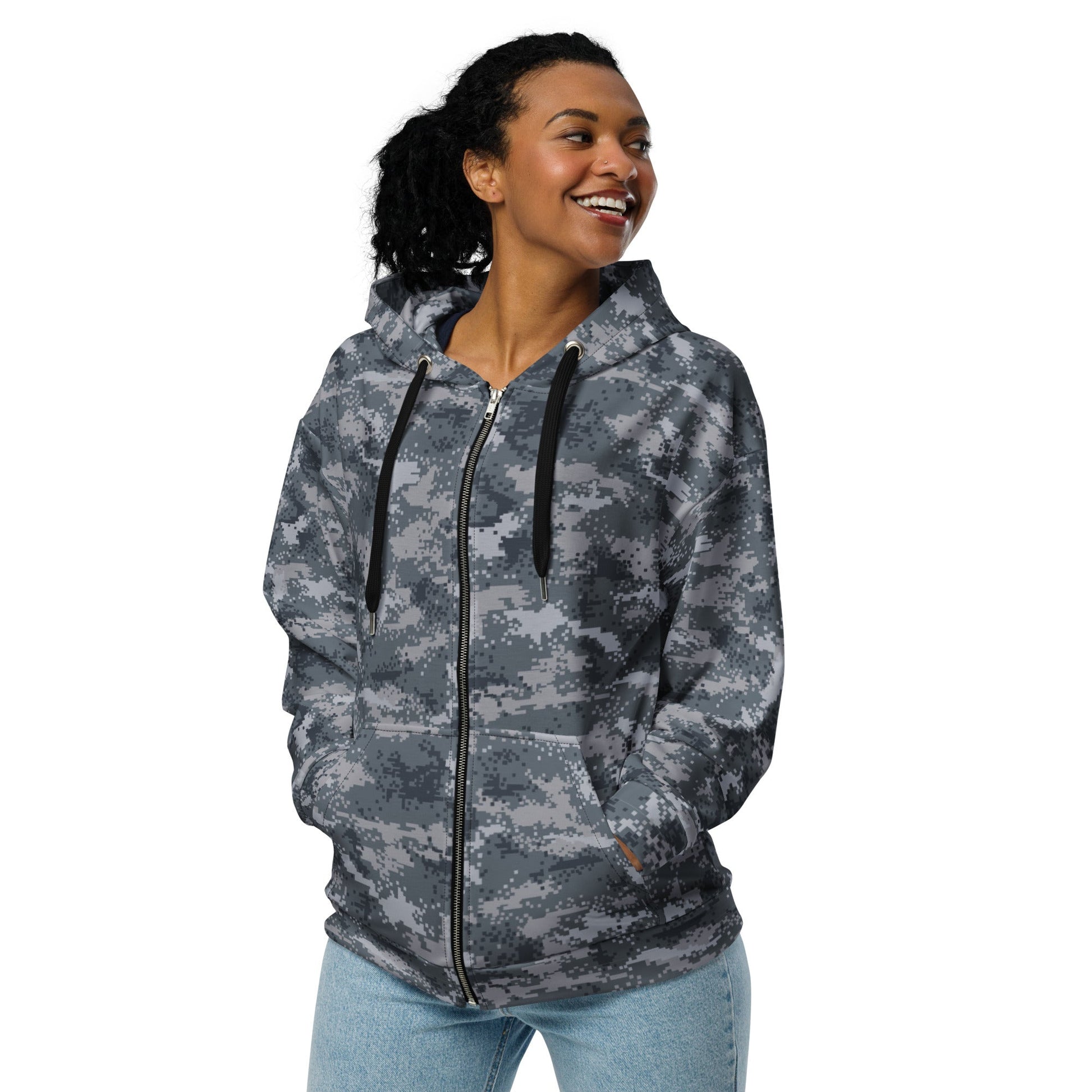 South Korean ROK Digital Salvage & Rescue CAMO Unisex zip hoodie - Zip Hoodies