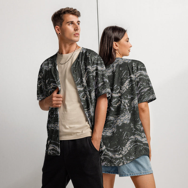Tiger Stripe Korean Digital CAMO Unisex Baseball Jersey - 2XS