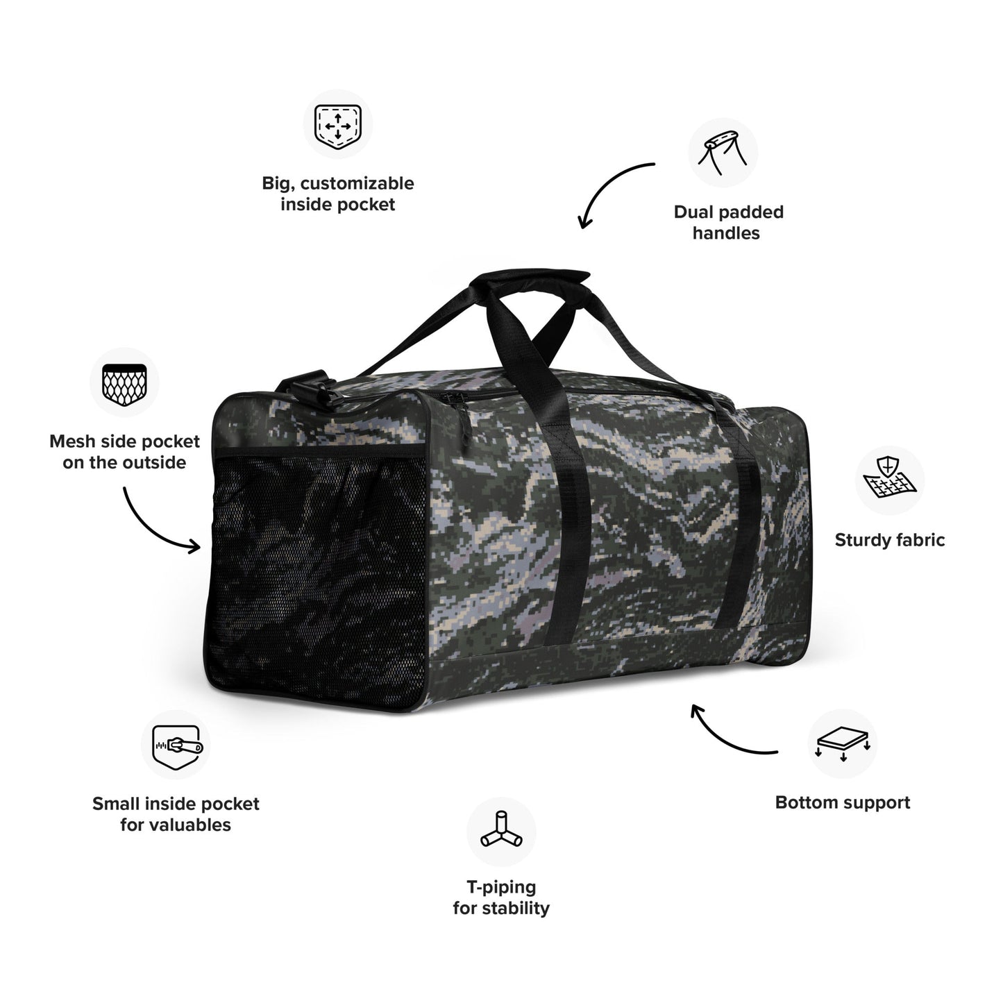 South Korean ROK Digital Tiger Stripe CAMO Duffle bag - Bags