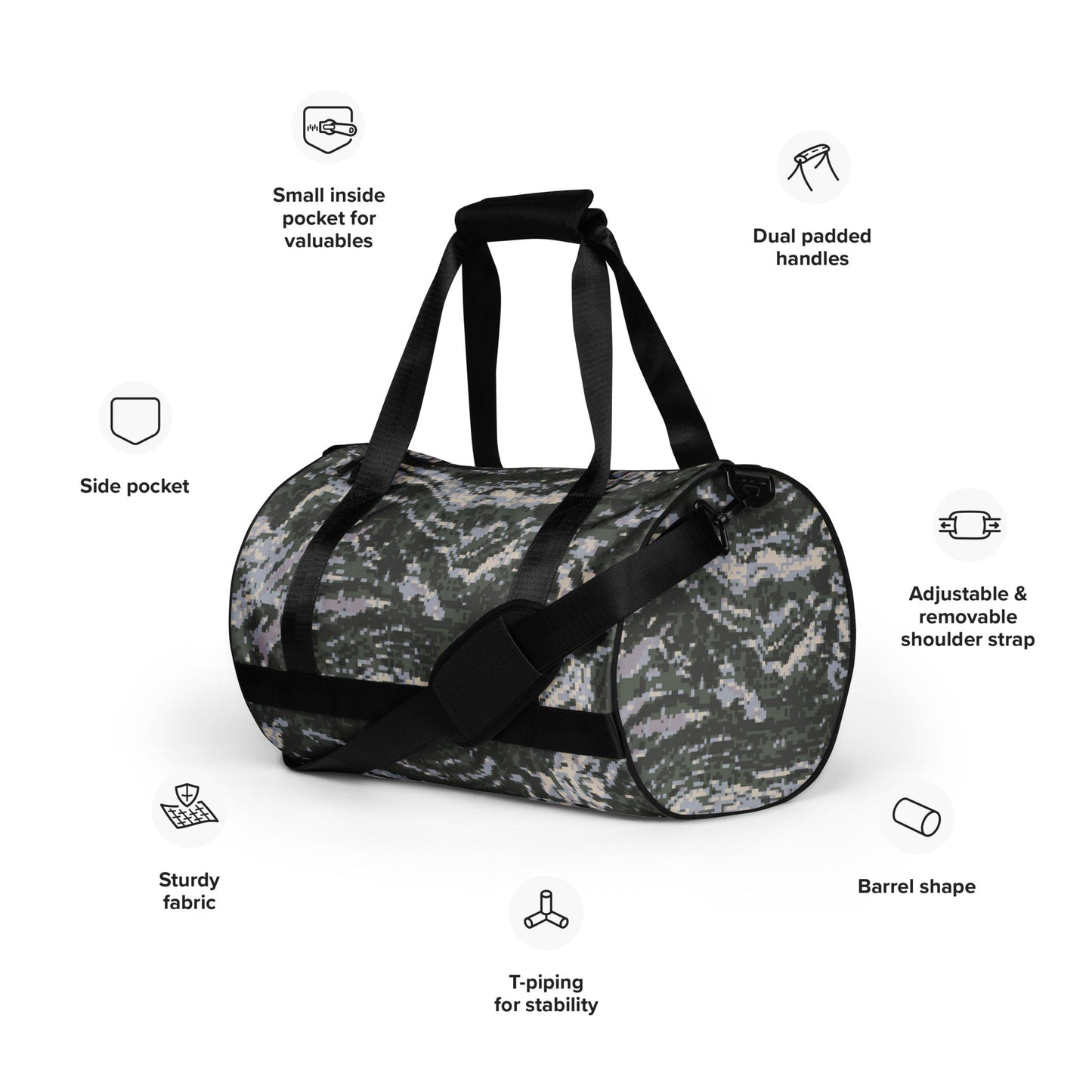 South Korean ROK Digital Tiger Stripe CAMO gym bag - Gym Bags