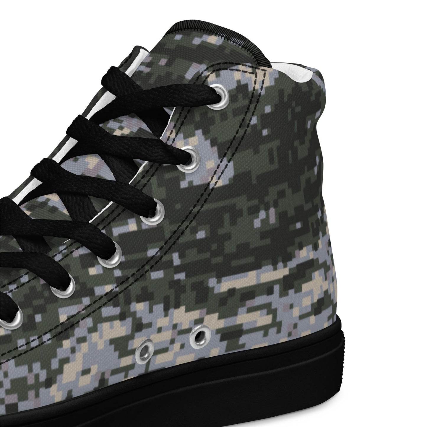 South Korean ROK Digital Tiger Stripe CAMO Mens high top canvas shoes - High Top Canvas Shoes