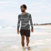 Tiger Stripe Korean Digital CAMO Mens Long-Sleeve Rash Guard - XS