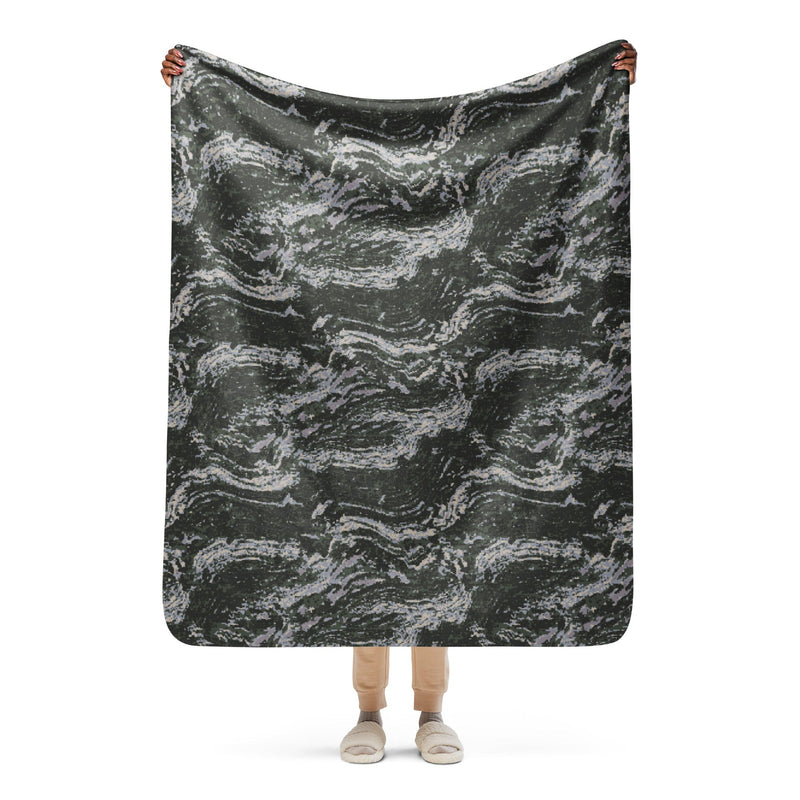 Tiger Stripe Korean Digital CAMO Sherpa Blanket - 50″×60″