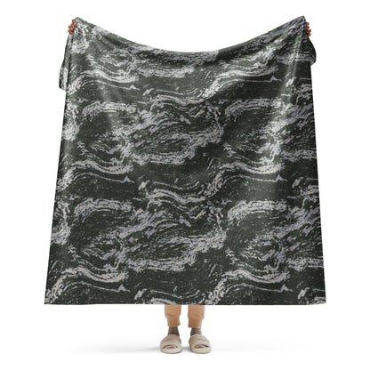 South Korean ROK Digital Tiger Stripe CAMO Sherpa blanket - 60″×80″ - Blankets