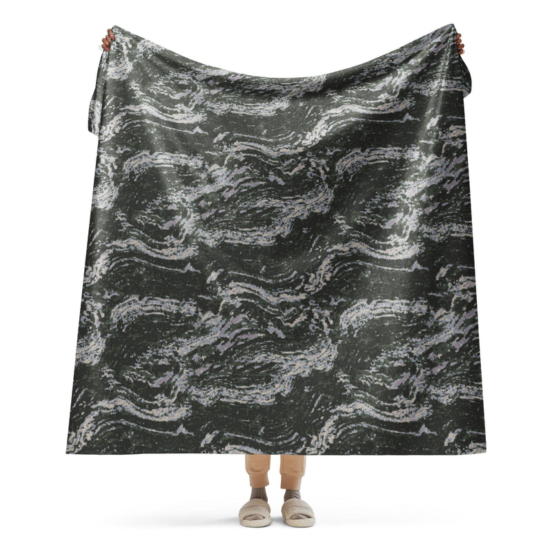 Tiger Stripe Korean Digital CAMO Sherpa Blanket - 60″×80″