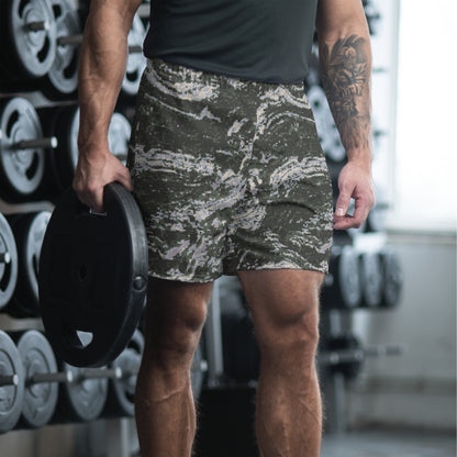 South Korean ROK Digital Tiger Stripe CAMO Unisex Athletic Long Shorts - 2XS