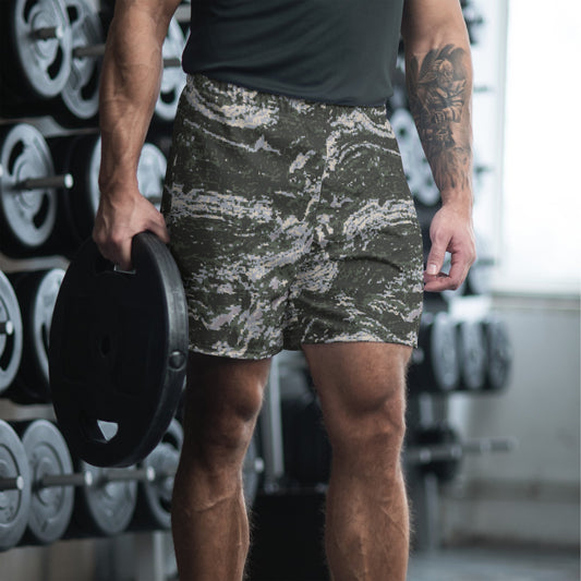 South Korean ROK Digital Tiger Stripe CAMO Unisex Athletic Long Shorts - 2XS