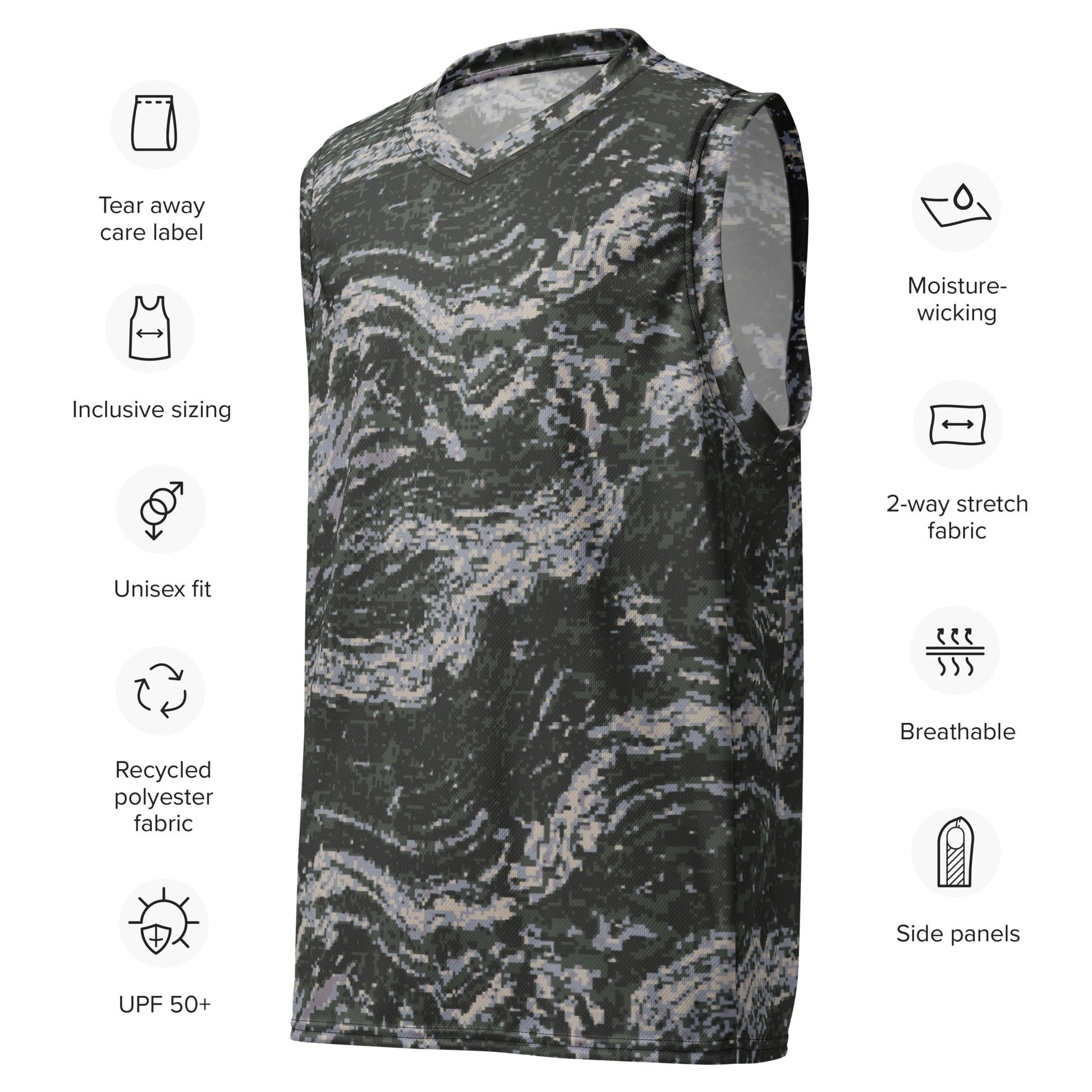 South Korean ROK Digital Tiger Stripe CAMO unisex basketball jersey - Basketball Jerseys