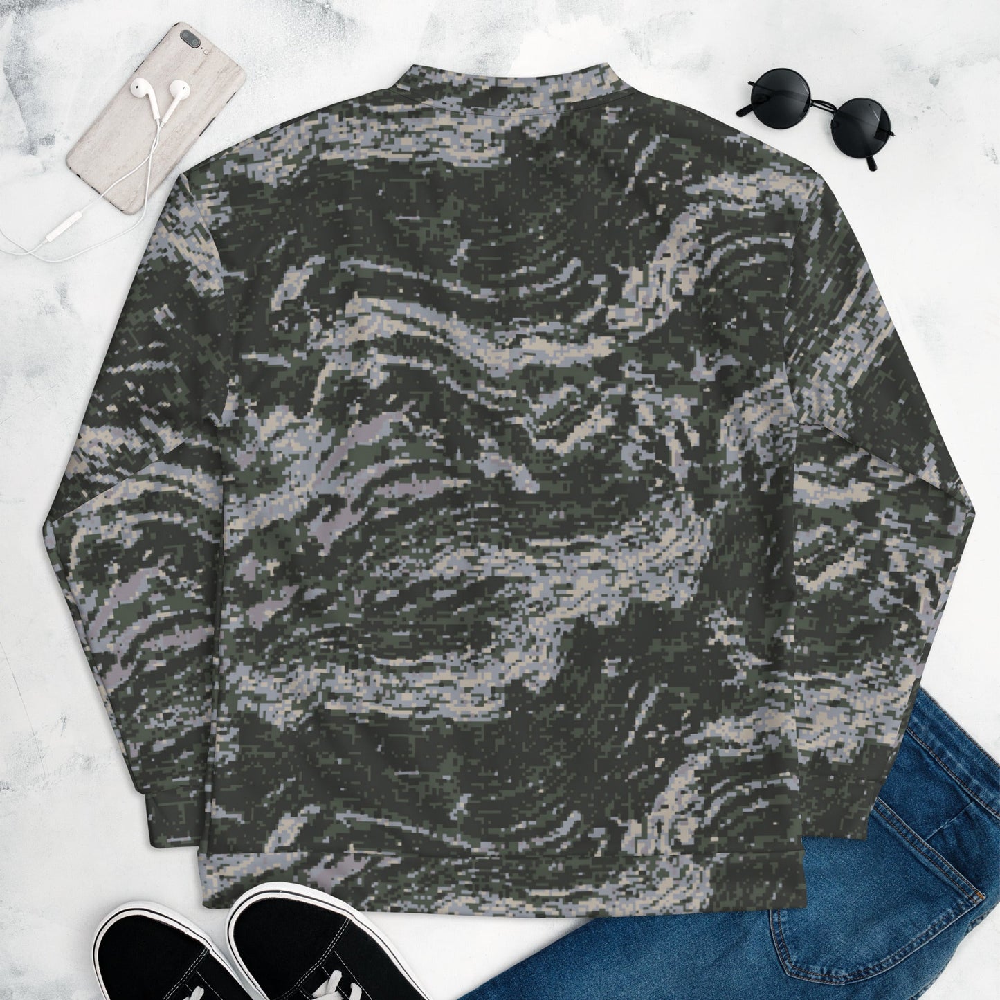 South Korean ROK Digital Tiger Stripe CAMO Unisex Bomber Jacket - Jackets