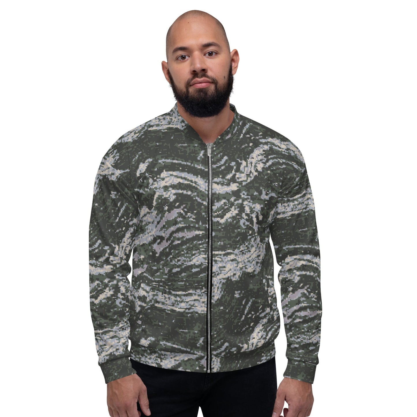 South Korean ROK Digital Tiger Stripe CAMO Unisex Bomber Jacket - Jackets
