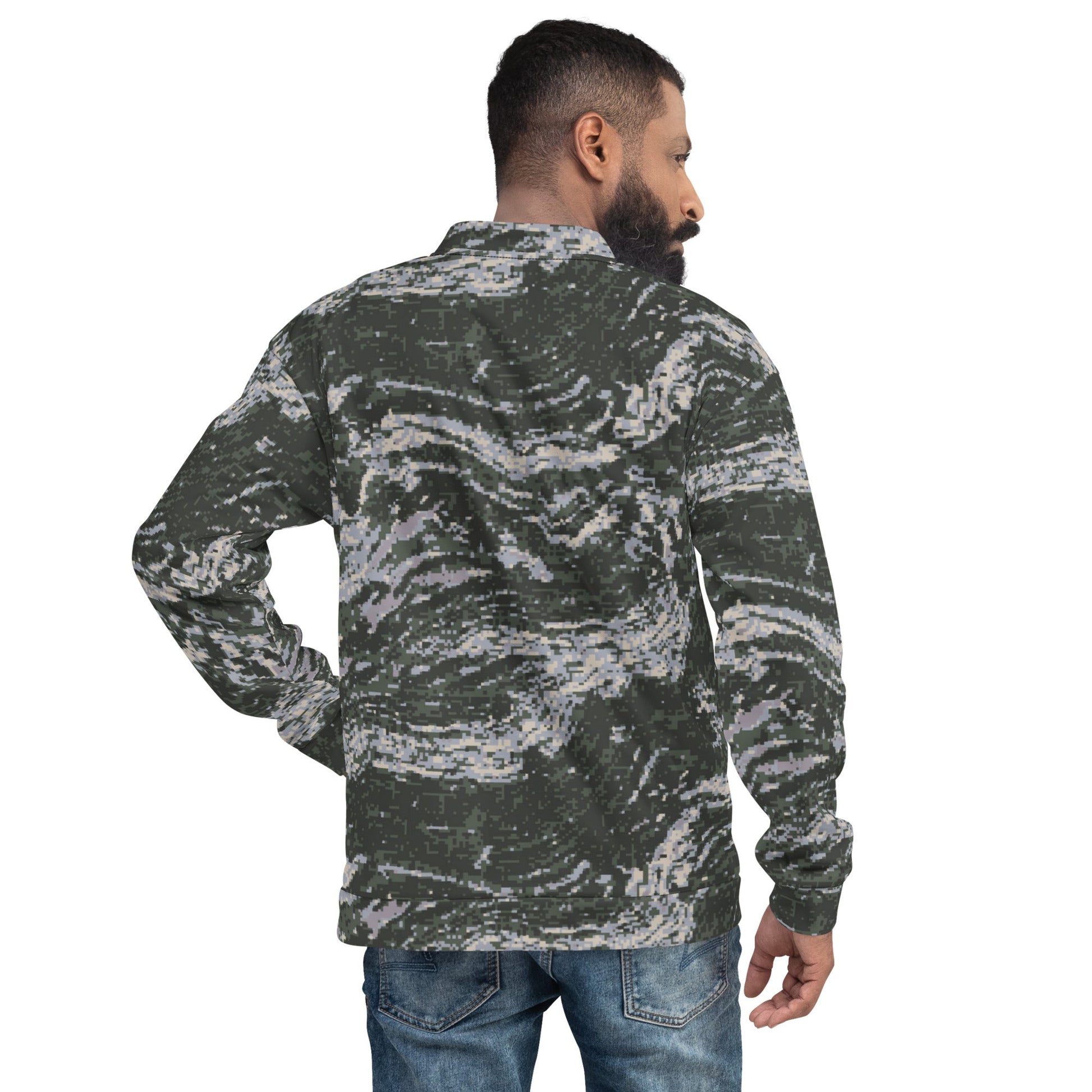 South Korean ROK Digital Tiger Stripe CAMO Unisex Bomber Jacket - Jackets